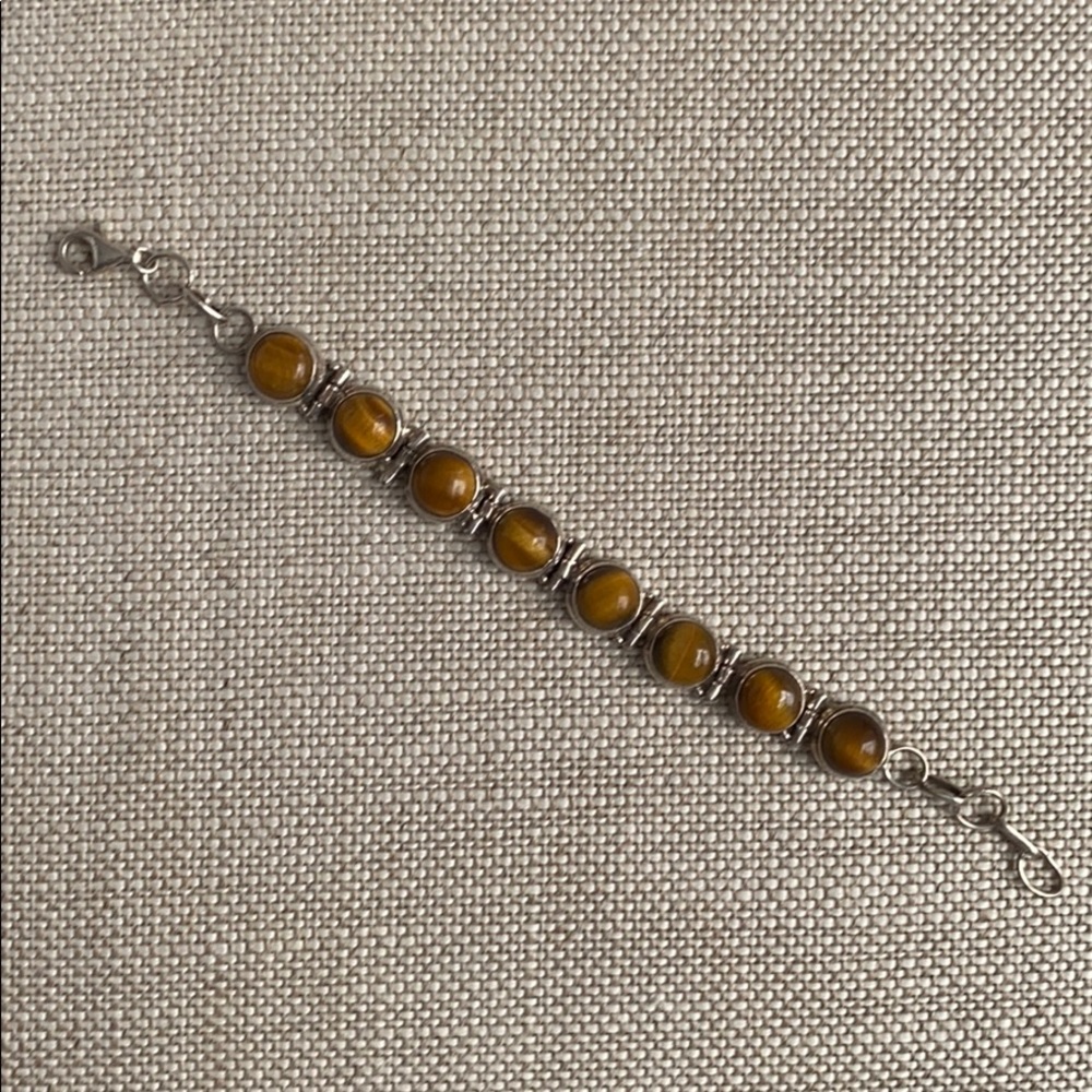 Silver and Tiger’s Eye Bracelet